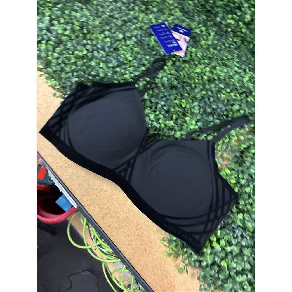 Honeylove Silhouette Wireless bra black adjustable SZ XL New NWT Women's
